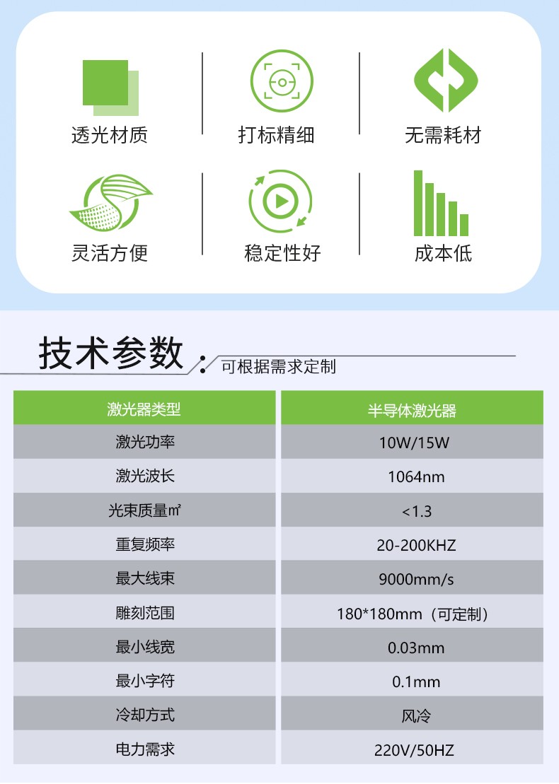 端泵激光打標機，透光材料激光打標機，端面泵激光打標機廠家，端泵激光打標機多少錢-鑫鐳激光